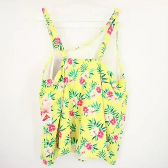 NWT Lands End Floral Yellow One Shoulder Tankini Swim Top Size 26W - Picture 11 of 11